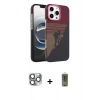 MARSİLYAN™- iPhone 16 Pro Max Kılıf Doruk Serisi - Siyah Joko Magic 5D Hayalet Cam + Pers Alüminyum Kamera Lens - GI