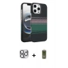 MARSİLYAN™- iPhone 16 Pro Max Kılıf Doruk Serisi - Siyah Joko Magic 5D Hayalet Cam + Pers Alüminyum Kamera Lens - GI