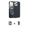 MARSİLYAN™- iPhone 16 Pro Max Kılıf Doruk Serisi - Siyah Joko Magic 5D Hayalet Cam + PVD Metal Kamera Lens - GS