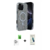 MARSİLYAN™- iPhone 16 Pro Max Kılıf Eksen Çizgi - Şeffaf Pasifik Cam Ekran Koruyucu + Raze Metal Kamera Lens - BZ