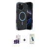 MARSİLYAN™- iPhone 16 Pro Max Kılıf Eksen Çizgi - Şeffaf Pasifik Cam Ekran Koruyucu + Bilvis Titan Kamera Lens - SH