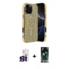 MARSİLYAN™- iPhone 16 Pro Max Kılıf Eksen Çizgi - Siyah 360 Mat Full Body Arka Koruyucu + Bilvis Titan Kamera Lens - SH