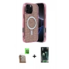 MARSİLYAN™- iPhone 16 Pro Max Kılıf Eksen Çizgi - Siyah 360 Mat Full Body Arka Koruyucu + Raze Metal Kamera Lens - CLTM