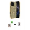 MARSİLYAN™- iPhone 16 Pro Max Kılıf Eksen Çizgi - Siyah Bilvis 3D Cam Ekran Koruyucu + Raze Metal Kamera Lens - NLGY