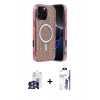 MARSİLYAN™- iPhone 16 Pro Max Kılıf Eksen Çizgi - Siyah Bilvis 3X AR HD Cam Ekran Koruyucu + Bilvis Titan Kamera Lens - GS