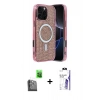 MARSİLYAN™- iPhone 16 Pro Max Kılıf Eksen Çizgi - Siyah Bilvis 3X AR HD Cam Ekran Koruyucu + Raze Metal Kamera Lens - SH