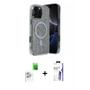 MARSİLYAN™- iPhone 16 Pro Max Kılıf Eksen Çizgi - Siyah Bilvis 3X AR HD Cam Ekran Koruyucu + Raze Metal Kamera Lens - BZ