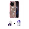 MARSİLYAN™- iPhone 16 Pro Max Kılıf Eksen Çizgi - Siyah Bilvis 5in1 3D Magic Cam Ekran Koruyucu + Bilvis Titan Kamera Lens - SH