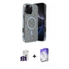 MARSİLYAN™- iPhone 16 Pro Max Kılıf Eksen Çizgi - Siyah Bilvis 5in1 3D Magic Cam Ekran Koruyucu + Bilvis Titan Kamera Lens - TMGI