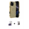 MARSİLYAN™- iPhone 16 Pro Max Kılıf Eksen Çizgi - Siyah Bilvis Hayalet Cam Ekran Koruyucu + Bilvis Titan Kamera Lens - TMGI