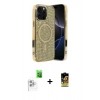 MARSİLYAN™- iPhone 16 Pro Max Kılıf Eksen Çizgi - Siyah Buffer Cam Ekran Koruyucu + Raze Metal Kamera Lens - BZ