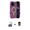 MARSİLYAN™- iPhone 16 Pro Max Kılıf Eksen Çizgi - Siyah Buffer Hayalet Cam Ekran Koruyucu + Bilvis Titan Kamera Lens - GS
