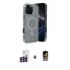 MARSİLYAN™- iPhone 16 Pro Max Kılıf Eksen Çizgi - Siyah Buffer Hayalet Cam Ekran Koruyucu + Bilvis Titan Kamera Lens - GS