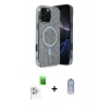 MARSİLYAN™- iPhone 16 Pro Max Kılıf Eksen Çizgi - Siyah Joko Magic 5D Cam + Raze Metal Kamera Lens - BZ