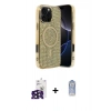 MARSİLYAN™- iPhone 16 Pro Max Kılıf Eksen Çizgi - Siyah Joko Magic 5D Cam + Bilvis Titan Kamera Lens - SH