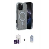 MARSİLYAN™- iPhone 16 Pro Max Kılıf Eksen Çizgi - Siyah Joko Magic 5D Cam + Bilvis Titan Kamera Lens - SH