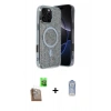 MARSİLYAN™- iPhone 16 Pro Max Kılıf Eksen Çizgi - Siyah Joko Magic 5D Cam + Raze Metal Kamera Lens - CLTM