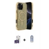 MARSİLYAN™- iPhone 16 Pro Max Kılıf Eksen Çizgi - Siyah Joko Magic 5D Cam + Titanyum Gri Bilvis Titan Kamera Lens