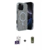 MARSİLYAN™- iPhone 16 Pro Max Kılıf Eksen Çizgi - Siyah Joko Magic 5D Hayalet Cam + Bilvis Titan Kamera Lens - TMGI