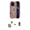 MARSİLYAN™- iPhone 16 Pro Max Kılıf Eksen Çizgi - Siyah Joko Magic 5D Hayalet Cam + Raze Metal Kamera Lens - CLTM