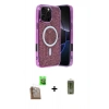 MARSİLYAN™- iPhone 16 Pro Max Kılıf Eksen Çizgi - Siyah Joko Magic 5D Hayalet Cam + Raze Metal Kamera Lens - CLTM