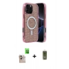 MARSİLYAN™- iPhone 16 Pro Max Kılıf Eksen Çizgi - Siyah Joko Magic 5D Hayalet Cam + Raze Metal Kamera Lens - NLGY