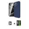 MARSİLYAN™- iPhone 16 Pro Max Kılıf Eksen Form Prime - Şeffaf 360 Full Body Arka Koruyucu + PVD Metal Kamera Lens - GS