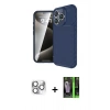 MARSİLYAN™- iPhone 16 Pro Max Kılıf Eksen Form Prime - Şeffaf 360 Full Body Arka Koruyucu + Pers Alüminyum Kamera Lens - GS