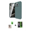 MARSİLYAN™- iPhone 16 Pro Max Kılıf Eksen Form Prime - Şeffaf 360 Full Body Arka Koruyucu + Raze Metal Kamera Lens - NLGY