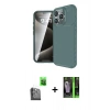 MARSİLYAN™- iPhone 16 Pro Max Kılıf Eksen Form Prime - Şeffaf 360 Full Body Arka Koruyucu + Raze Metal Kamera Lens - SH