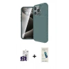 MARSİLYAN™- iPhone 16 Pro Max Kılıf Eksen Form Prime - Şeffaf Pasifik Cam Ekran Koruyucu + Bilvis Titan Kamera Lens - TMGI