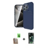 MARSİLYAN™- iPhone 16 Pro Max Kılıf Eksen Form Prime - Siyah 360 Mat Full Body Arka Koruyucu + Raze Metal Kamera Lens - CLTM