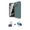 MARSİLYAN™- iPhone 16 Pro Max Kılıf Eksen Form Prime - Siyah 3D Antistatik Cam Ekran Koruyucu + Bilvis Titan Kamera Lens - SH