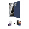 MARSİLYAN™- iPhone 16 Pro Max Kılıf Eksen Form Prime - Siyah 3D Antistatik Mat Seramik Nano Ekran Koruyucu + Bilvis Titan Kamera Lens - GS