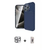 MARSİLYAN™- iPhone 16 Pro Max Kılıf Eksen Form Prime - Siyah Bilvis 3D Cam Ekran Koruyucu + Pers Alüminyum Kamera Lens - GI