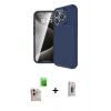 MARSİLYAN™- iPhone 16 Pro Max Kılıf Eksen Form Prime - Siyah Bilvis 3D Cam Ekran Koruyucu + Raze Metal Kamera Lens - NLGY