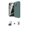 MARSİLYAN™- iPhone 16 Pro Max Kılıf Eksen Form Prime - Siyah Bilvis 3D Cam Ekran Koruyucu + Bilvis Titan Kamera Lens - TMGI