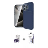 MARSİLYAN™- iPhone 16 Pro Max Kılıf Eksen Form Prime - Siyah Bilvis 3X AR Hayalet Cam Ekran Koruyucu + Bilvis Titan Kamera Lens - TMGI
