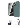 MARSİLYAN™- iPhone 16 Pro Max Kılıf Eksen Form Prime - Siyah Bilvis 3X AR Hayalet Cam Ekran Koruyucu + Bilvis Titan Kamera Lens - TMGI