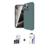 MARSİLYAN™- iPhone 16 Pro Max Kılıf Eksen Form Prime - Siyah Bilvis 3X AR HD Cam Ekran Koruyucu + Bilvis Titan Kamera Lens - GS