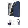 MARSİLYAN™- iPhone 16 Pro Max Kılıf Eksen Form Prime - Siyah Bilvis 3X AR HD Cam Ekran Koruyucu + Bilvis Titan Kamera Lens - GS
