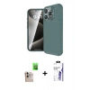 MARSİLYAN™- iPhone 16 Pro Max Kılıf Eksen Form Prime - Siyah Bilvis 3X AR HD Cam Ekran Koruyucu + Raze Metal Kamera Lens - NLGY