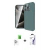 MARSİLYAN™- iPhone 16 Pro Max Kılıf Eksen Form Prime - Siyah Bilvis 3X AR HD Cam Ekran Koruyucu + Raze Metal Kamera Lens - BZ