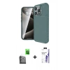 MARSİLYAN™- iPhone 16 Pro Max Kılıf Eksen Form Prime - Siyah Bilvis 3X AR HD Cam Ekran Koruyucu + Raze Metal Kamera Lens - SH