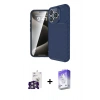MARSİLYAN™- iPhone 16 Pro Max Kılıf Eksen Form Prime - Siyah Bilvis 5in1 3D Magic Cam Ekran Koruyucu + Bilvis Titan Kamera Lens - GS