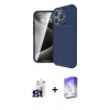 MARSİLYAN™- iPhone 16 Pro Max Kılıf Eksen Form Prime - Siyah Bilvis 5in1 3D Magic Cam Ekran Koruyucu + Bilvis Titan Kamera Lens - TMGI