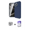MARSİLYAN™- iPhone 16 Pro Max Kılıf Eksen Form Prime - Siyah Bilvis 5in1 3D Magic Cam Ekran Koruyucu + Pers Alüminyum Kamera Lens - GI