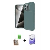 MARSİLYAN™- iPhone 16 Pro Max Kılıf Eksen Form Prime - Siyah Bilvis 5in1 5D Magic Hayalet Cam Ekran Koruyucu + Raze Metal Kamera Lens - CLTM