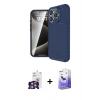MARSİLYAN™- iPhone 16 Pro Max Kılıf Eksen Form Prime - Siyah Bilvis 5in1 5D Magic Hayalet Cam Ekran Koruyucu + Bilvis Titan Kamera Lens - GS