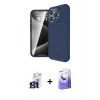 MARSİLYAN™- iPhone 16 Pro Max Kılıf Eksen Form Prime - Siyah Bilvis 5in1 5D Magic Hayalet Cam Ekran Koruyucu + Bilvis Titan Kamera Lens - TMGI